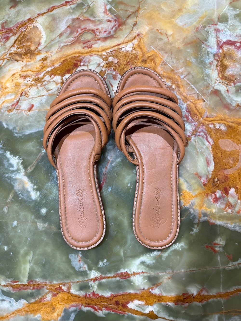 Madewell Multi-Strap Slide Sandals Sz 7.5